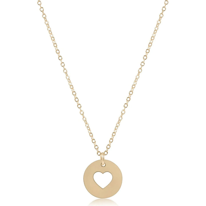 enewton 16" Necklace Gold - Love Gold Disc