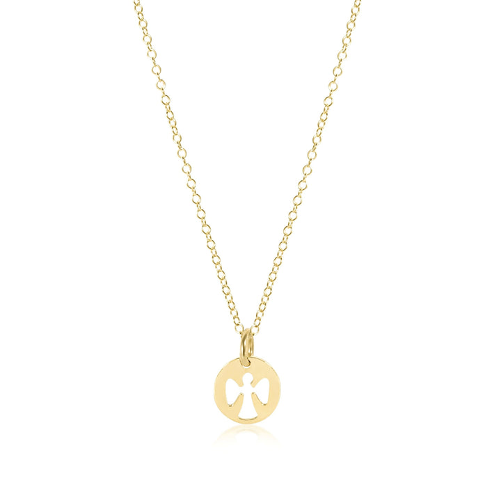 enewton egirl 14" Necklace Gold - Guardian Angel Small Gold Disc