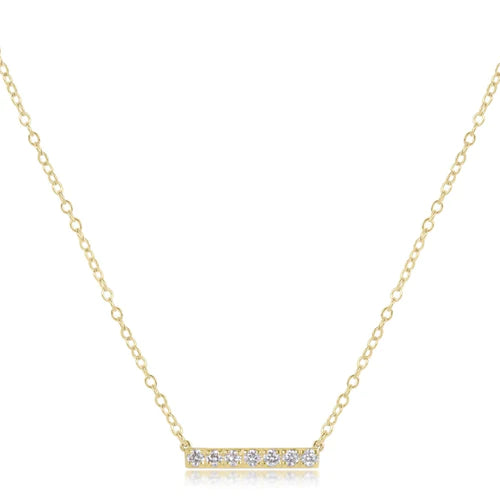14kt Gold and Diamond Significance Bar Necklace