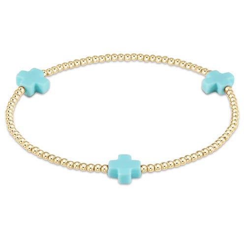 enewton egirl- Signature Cross Small 2mm Bead Bracelet