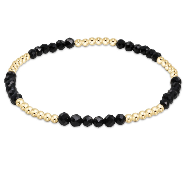 enewton Blissful Pattern 2.5mm Bead Bracelet - Faceted Onyx