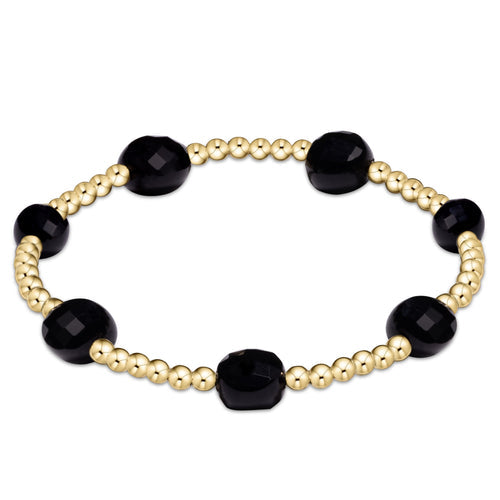 enewton Extends - Admire Gold 3mm Bead Bracelet - Faceted Onyx