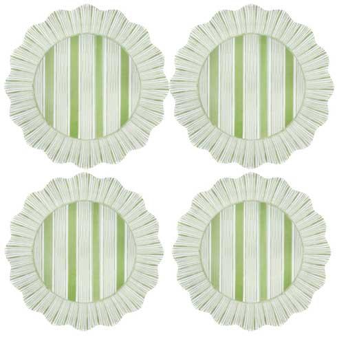 Juliska Cabana Stripe Melamine Dinner Plate Set/4