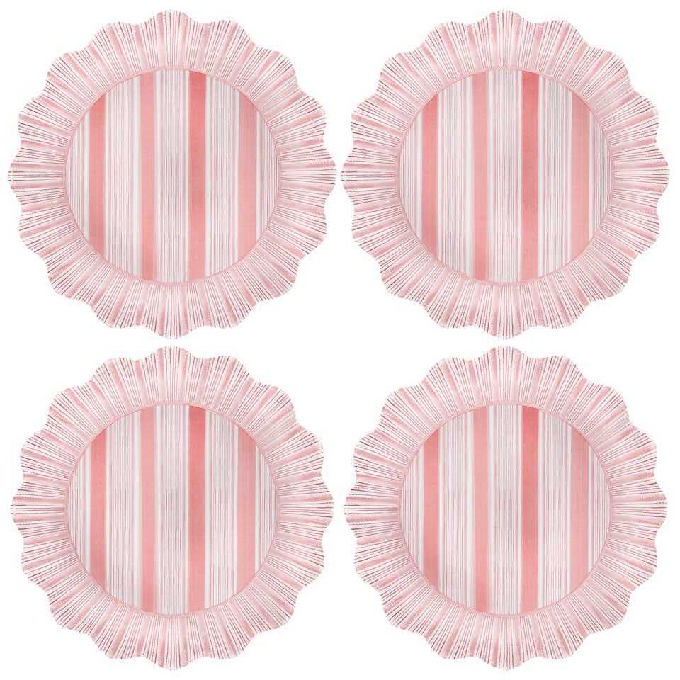 Juliska Cabana Stripe Melamine Salad Plate - Set/4