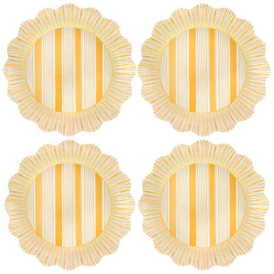 Juliska Cabana Stripe Melamine Salad Plate - Set/4