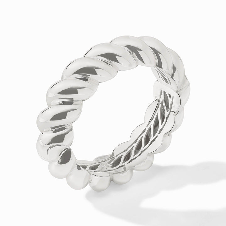 Julie Vos Ravello Statement  Hinge Bangle - Silver