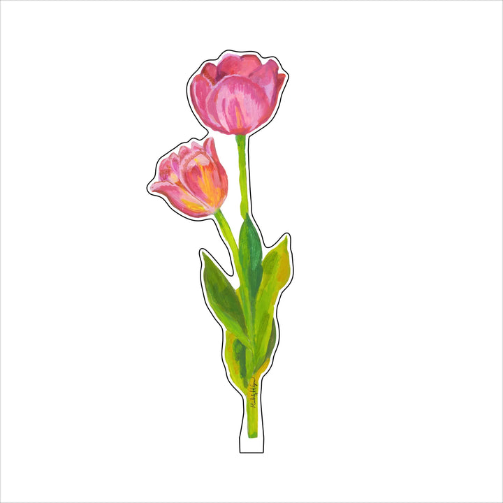 Pink Tulip Acrylic Single Flower