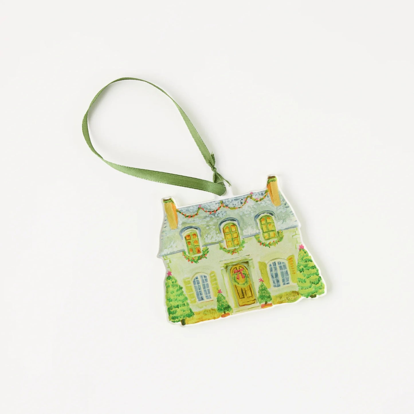 Kimberly Hodges Christmas Cottage Acrylic Ornament