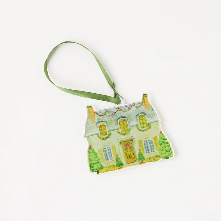 Kimberly Hodges Christmas Cottage Acrylic Ornament