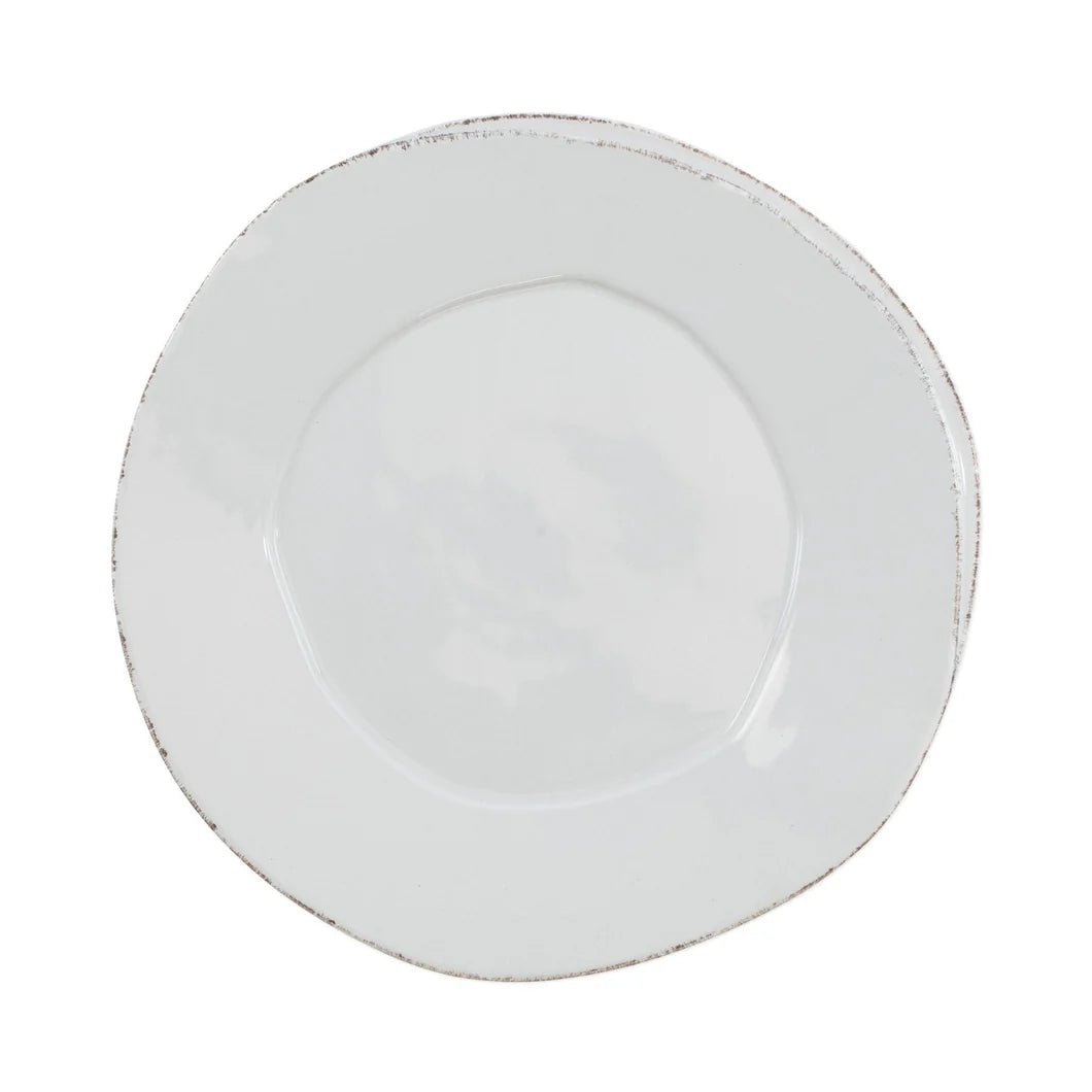 Vietri Lastra European Dinner Plate Lt. Gray