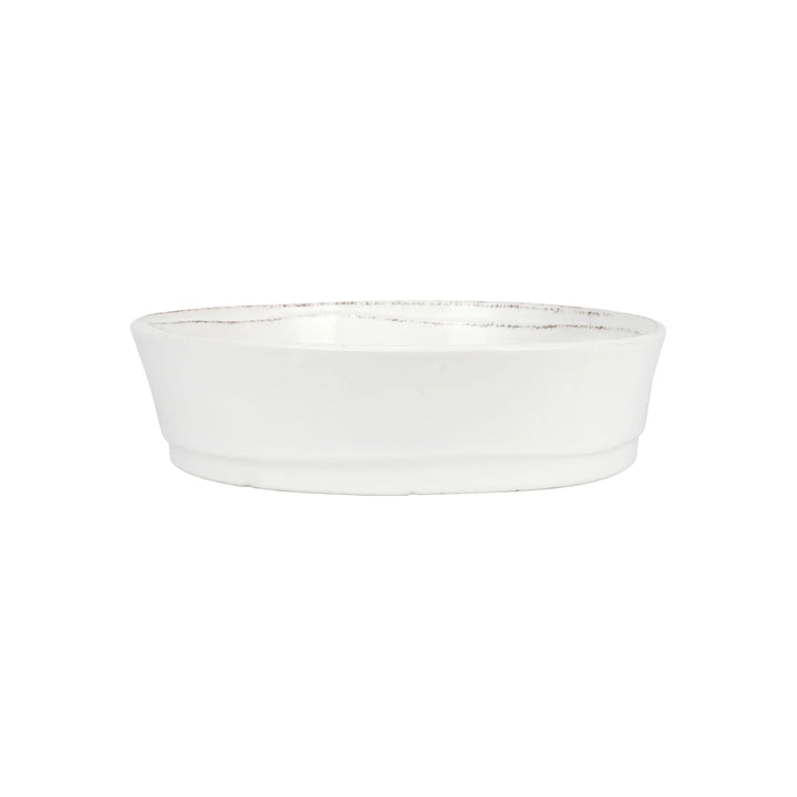 Vietri Lastra Pie Dish, White