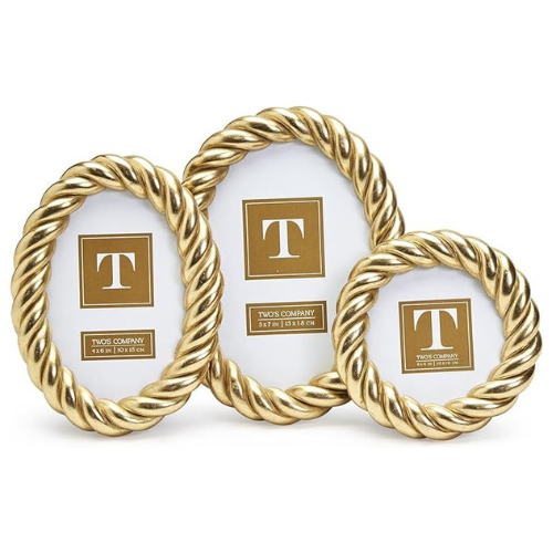 Gilded Rope Gold Finish Photo Frame