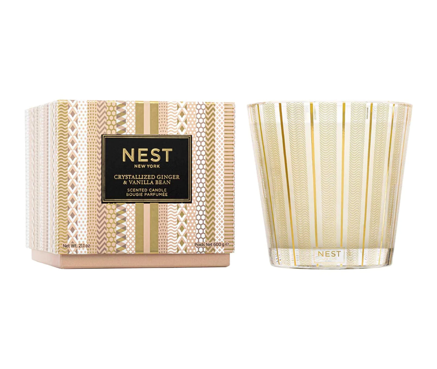 NEST Fragrances, Crystalized Ginger and Vanilla Bean 3-Wick Candle