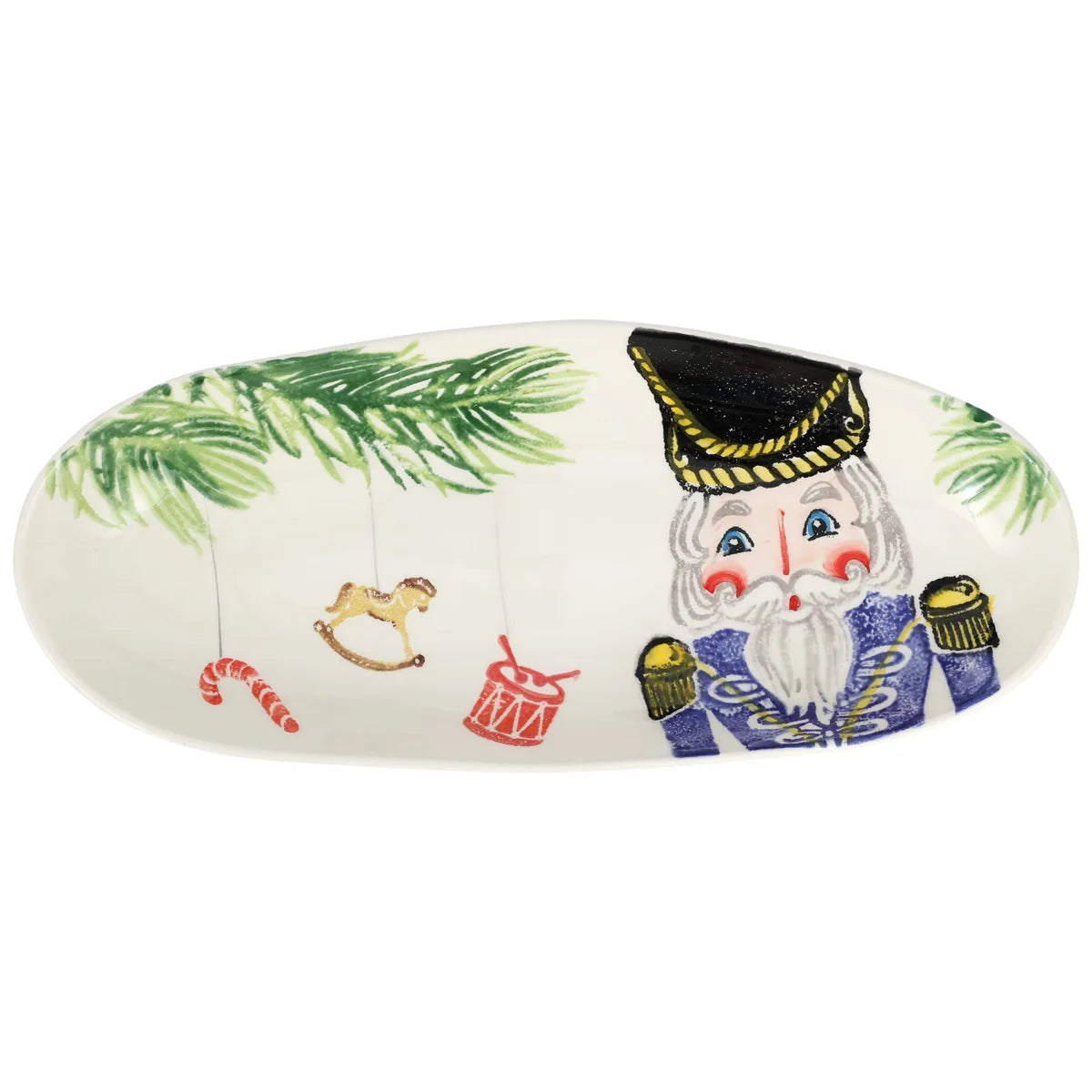 Vietri Nutcrackers Small Narrow Oval Platter