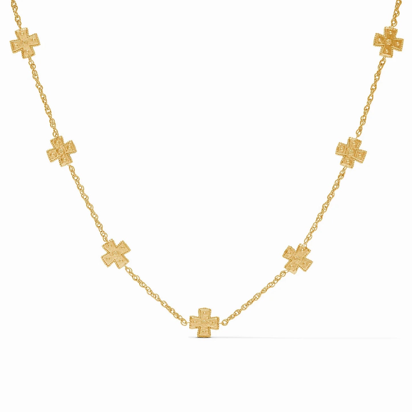 Julie Vos Malta Canterbury Delicate Station Necklace