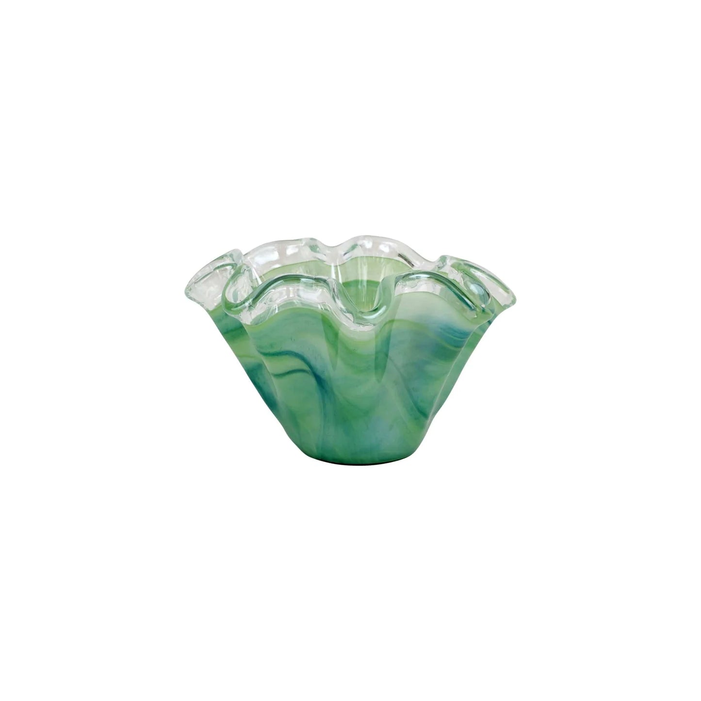 Onda Glass Petite Ruffled Bowl