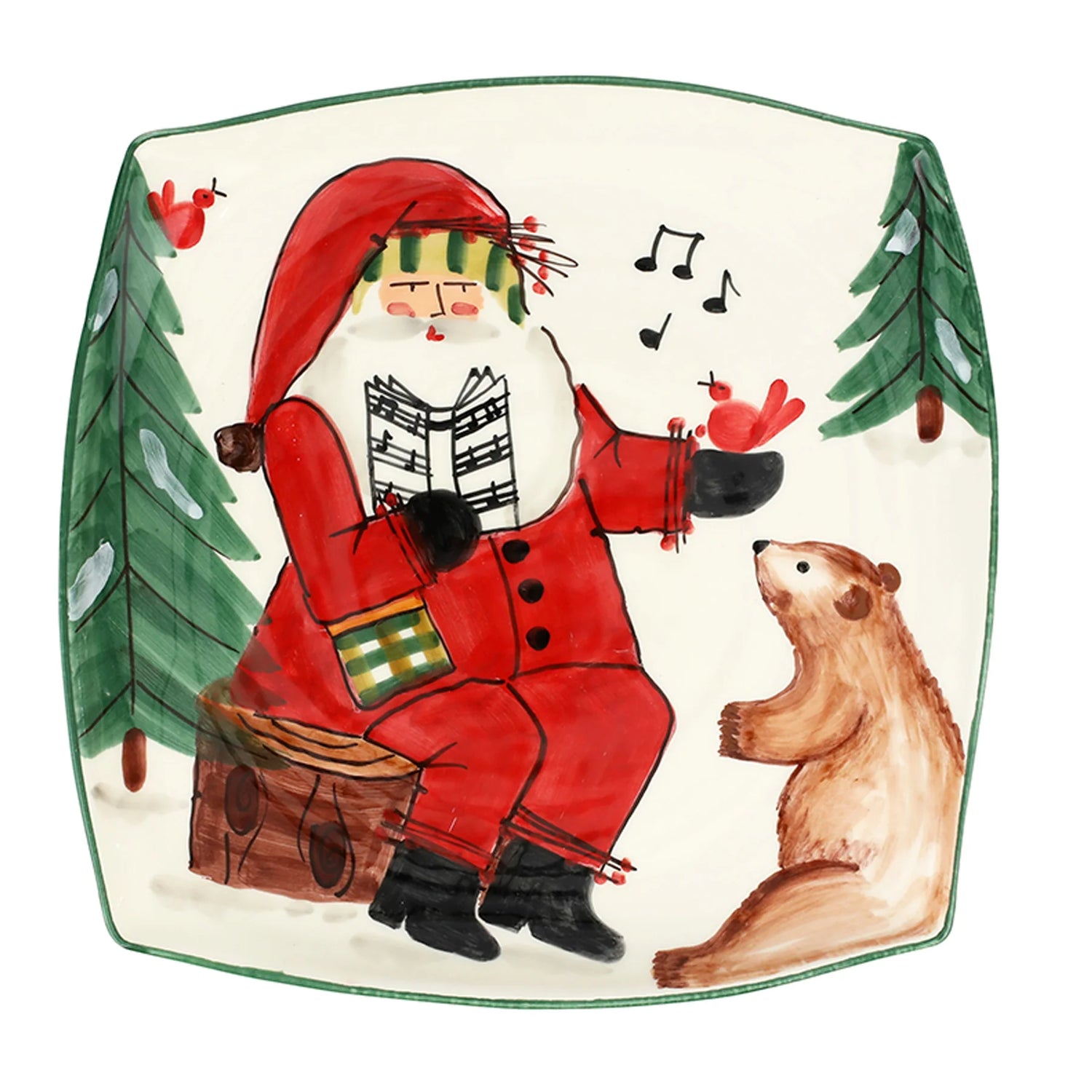 Vietri Old St. Nick 2023 Limited Edition Square Platter