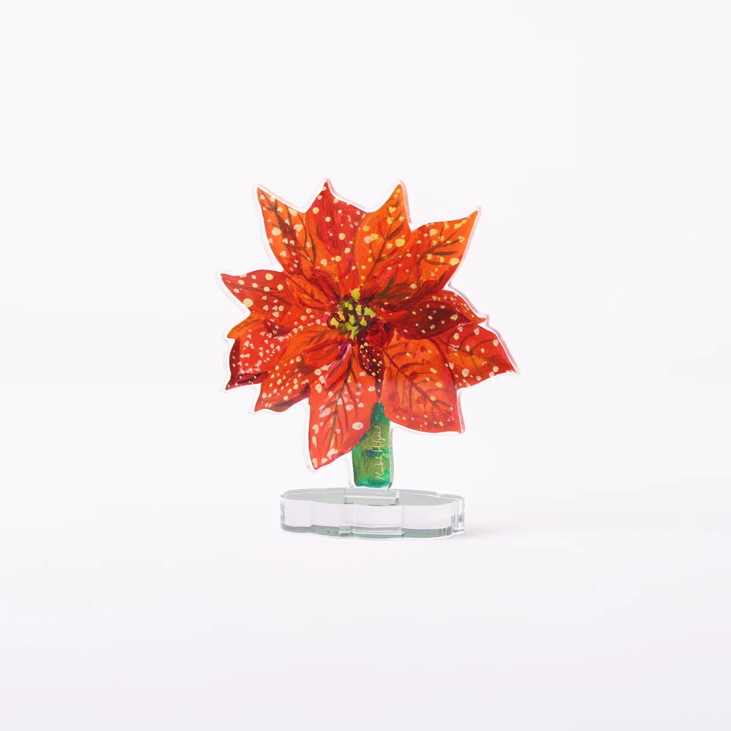 Kimberly Hodges Poinsetta Small Acrylic Single Flower