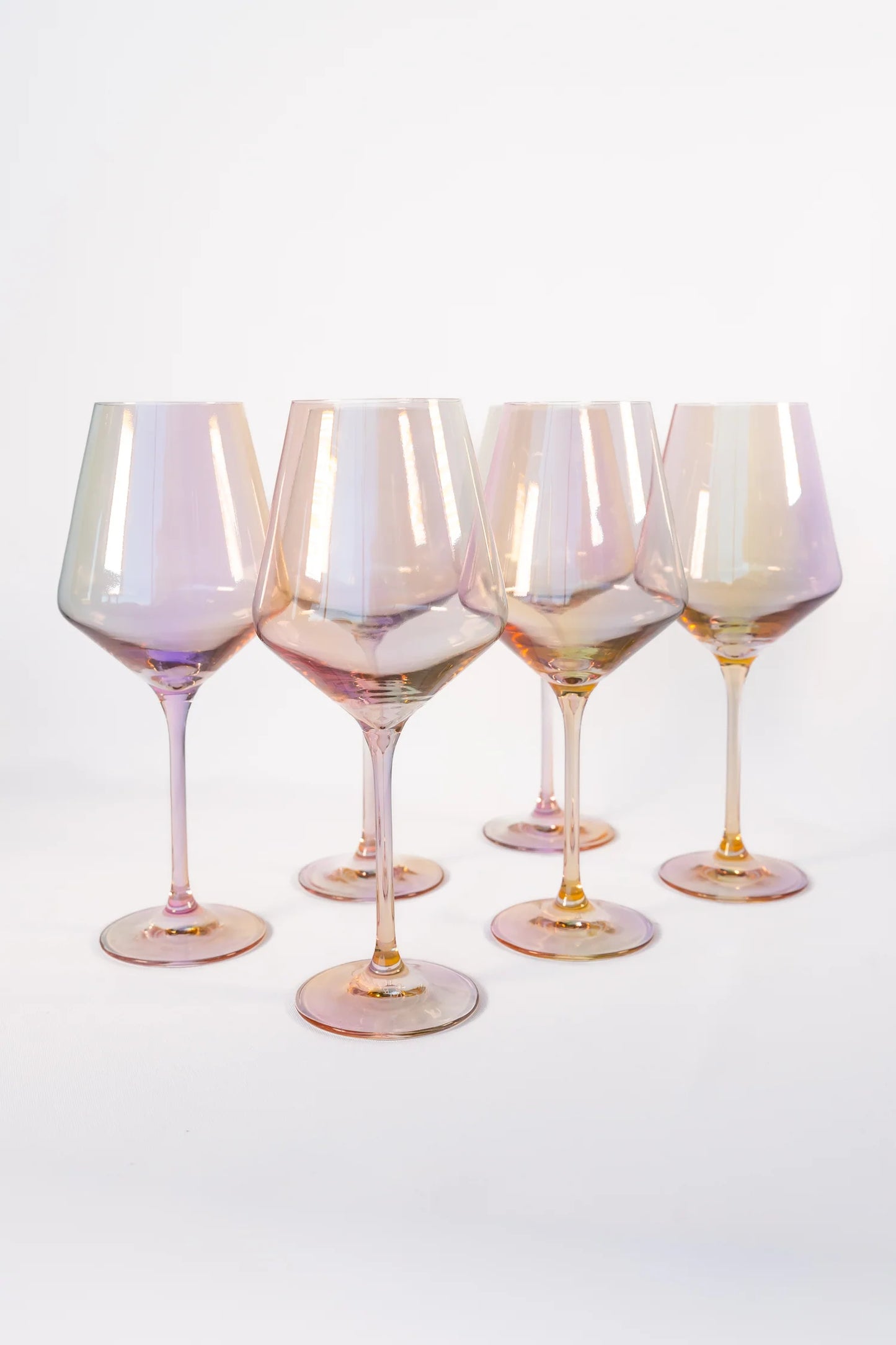Estelle Colored Glass, Wine Glasses, Set of 6