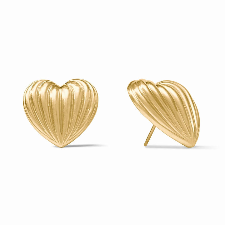 Julie Vos Puffy Heart Statement Stud Earring