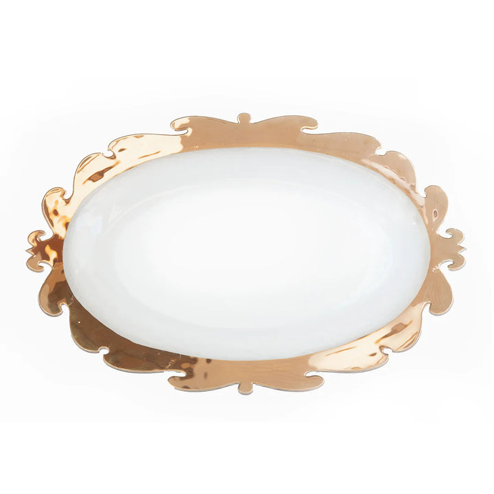Annieglass Rococo Oval Platter