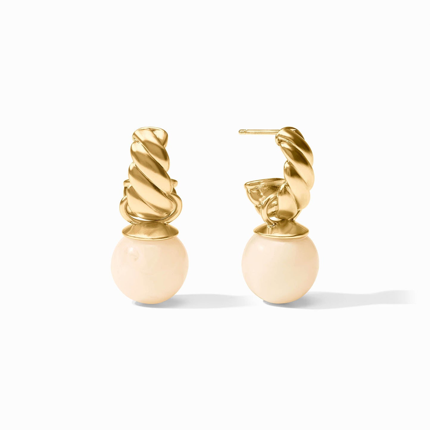 Julie Vos Ravello Hoop & Charm Earring - Gold