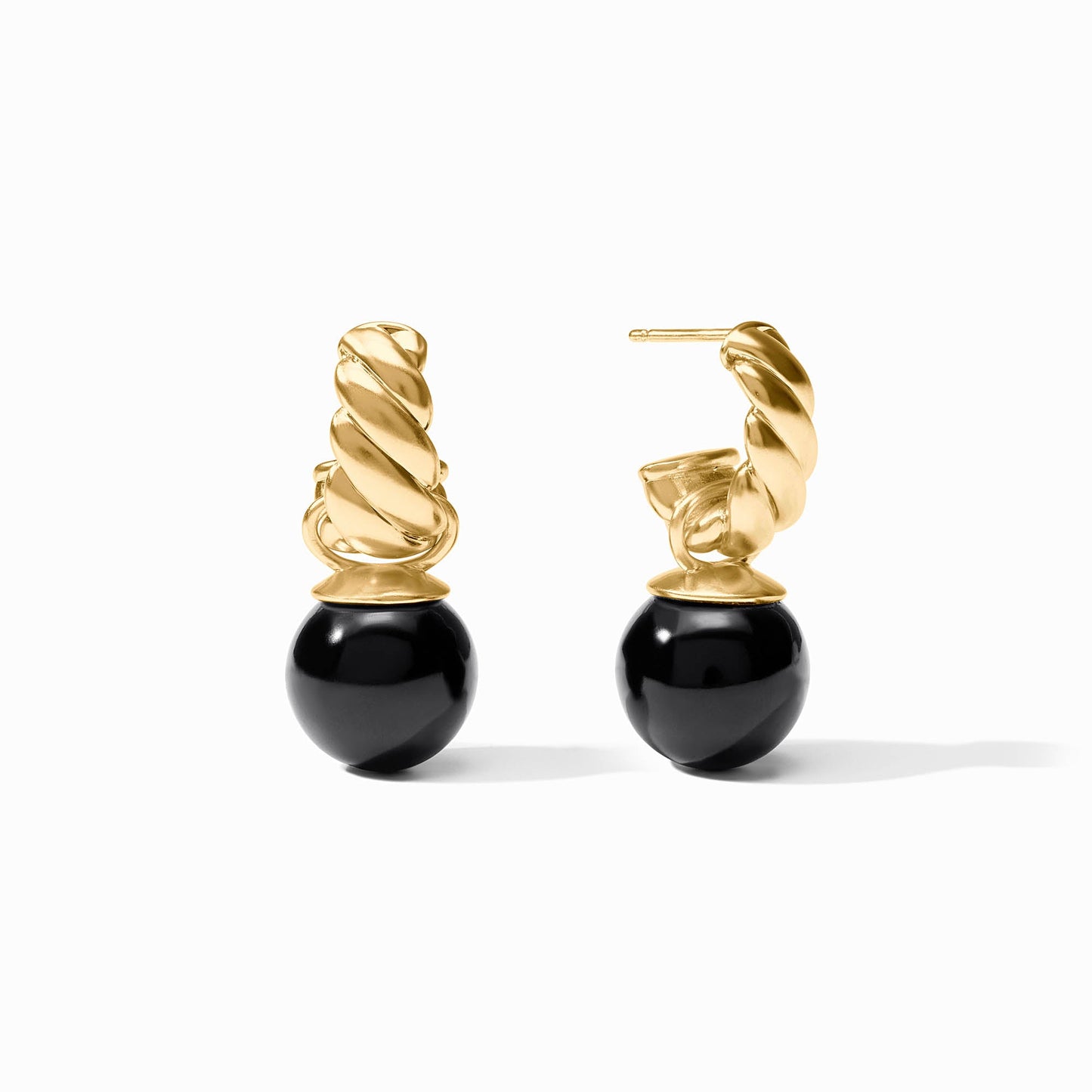 Julie Vos Ravello Hoop & Charm Earring - Gold