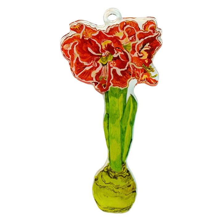 Kimberly Hodges Ruffle Amaryllis Acrylic Ornament