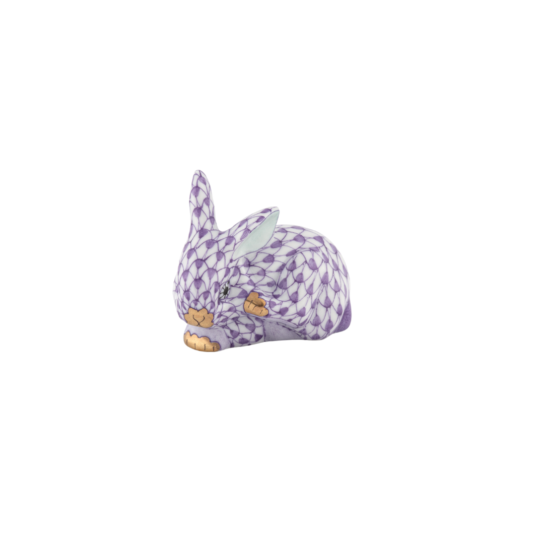 Herend Small Scratching Bunny, Lavender