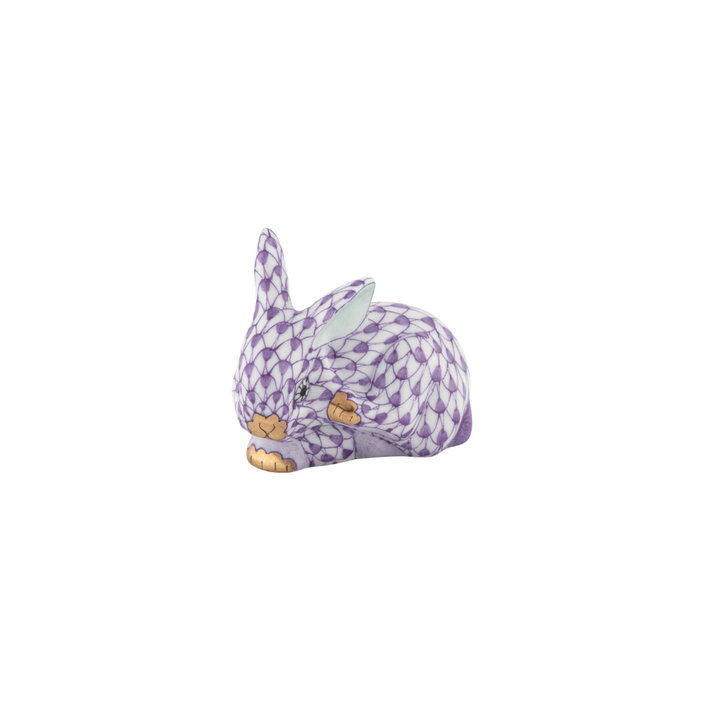 Herend Small Scratching Bunny, Lavender