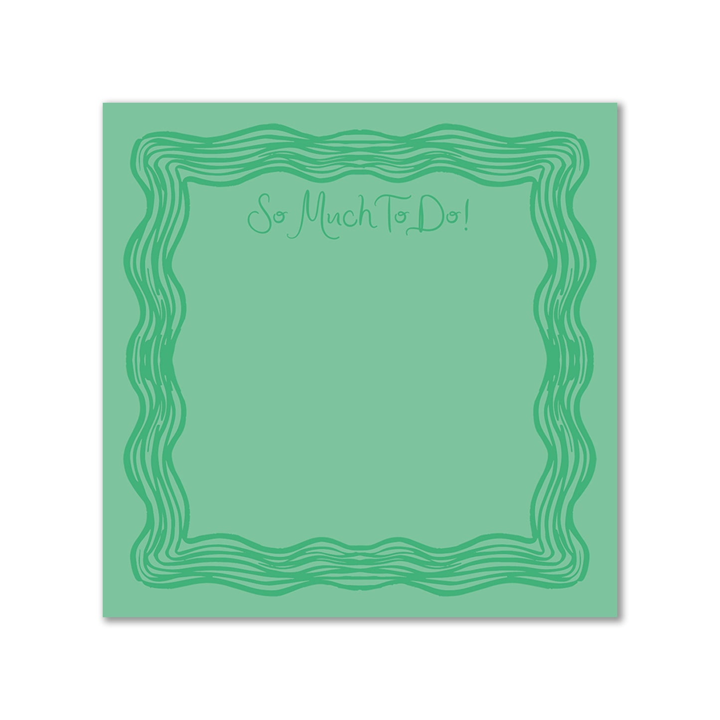 Ellington Paper Company So Much To Do Square Notepad, Green