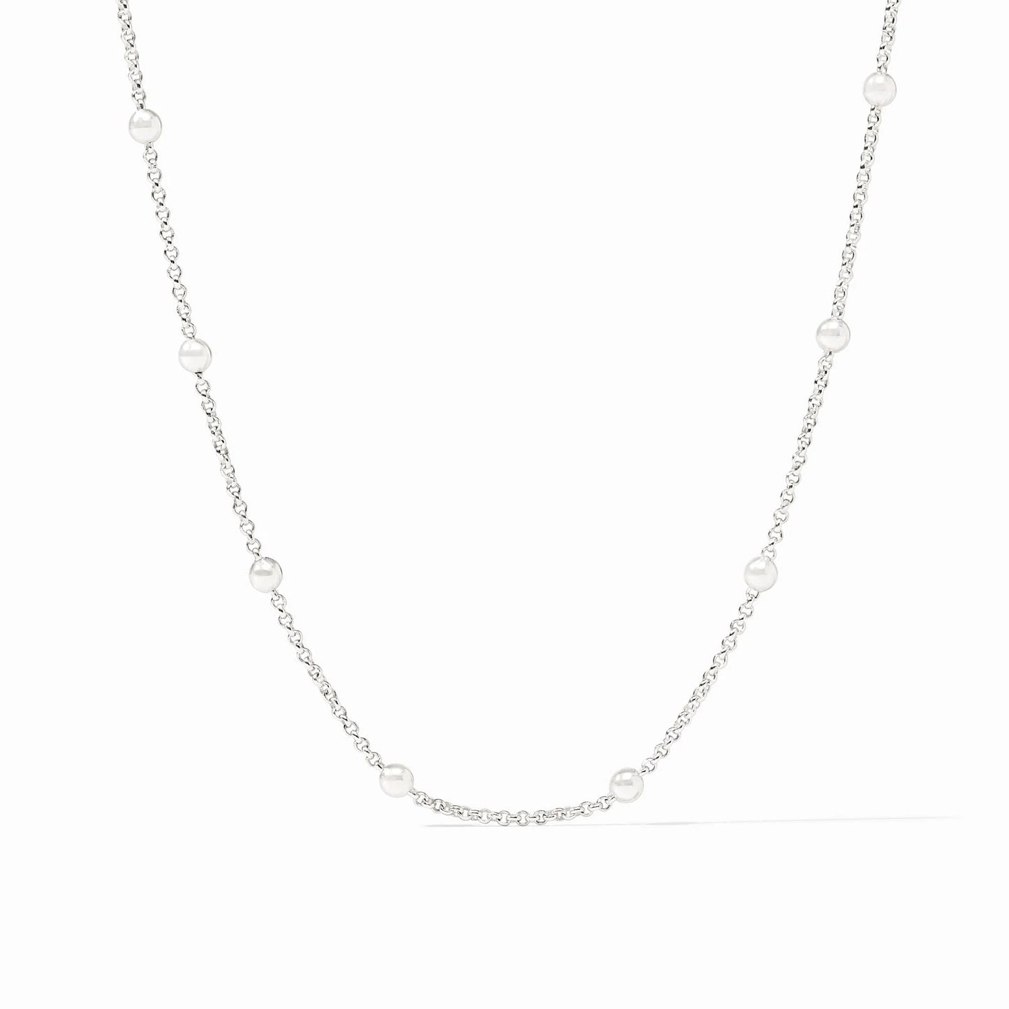Julie Vos Solara Delicate Station Necklace - 18.5" - Silver