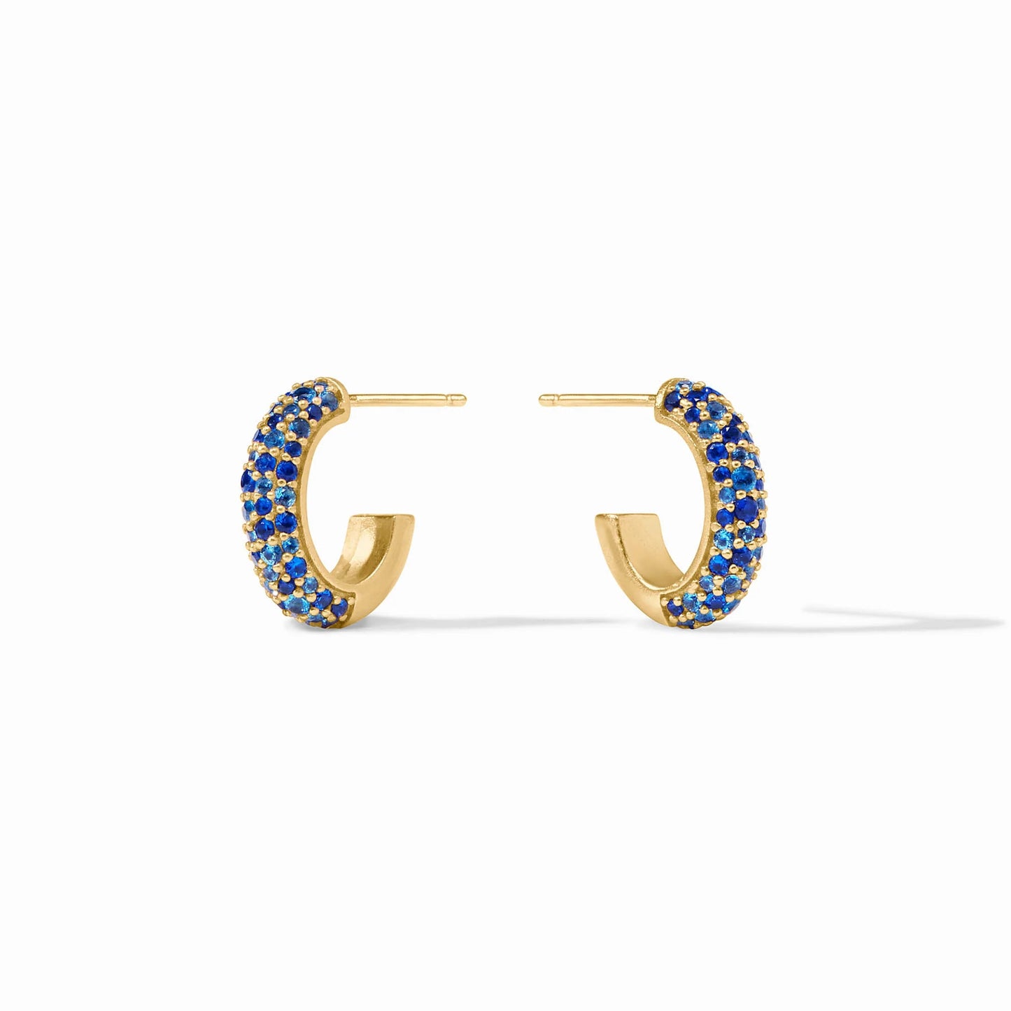 Julie Vos Stardust Hoop - Gold, Sapphire Blue