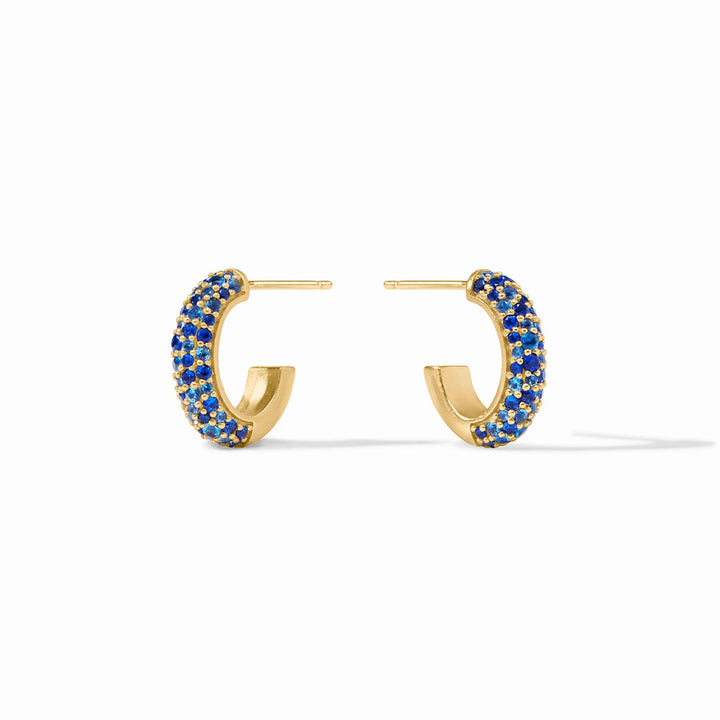 Julie Vos Stardust Hoop - Gold, Sapphire Blue