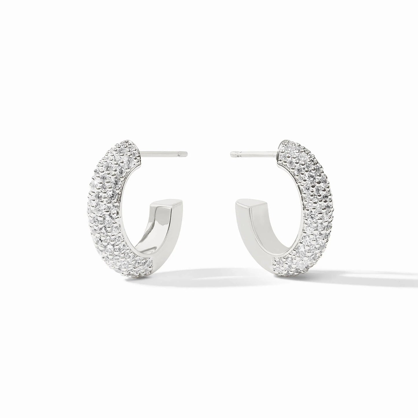 Julie Vos Stardust Hoop - Silver, Cubic Zirconia