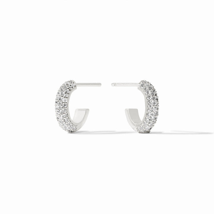 Julie Vos Stardust Hoop - Silver, Cubic Zirconia