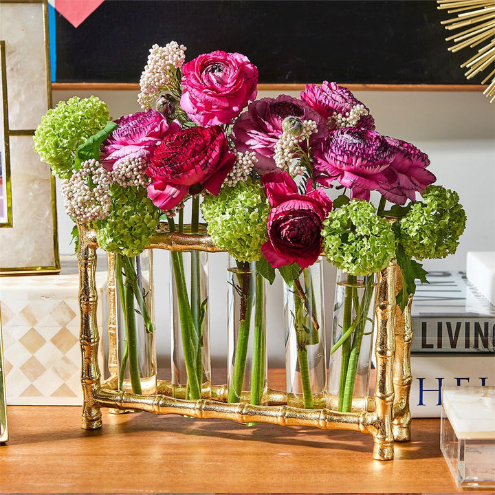 Golden Bamboo Vase