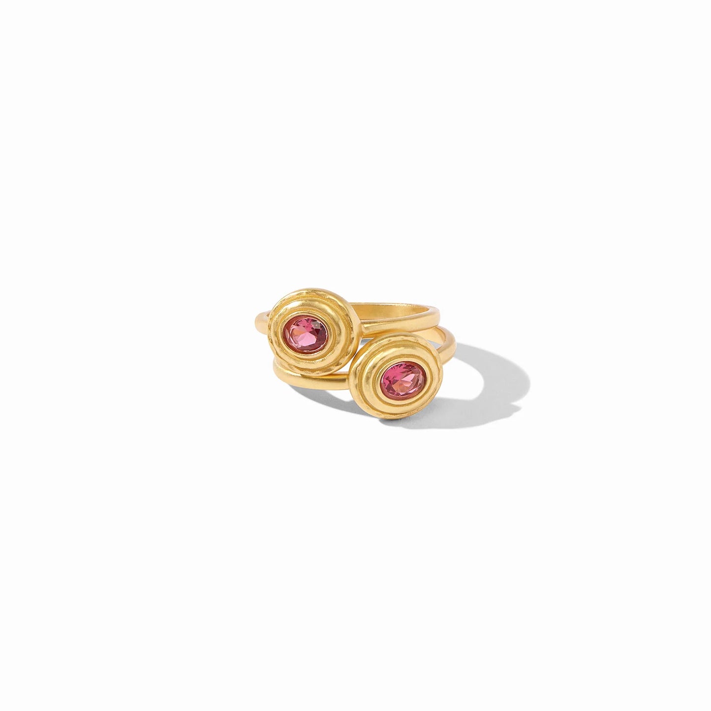 Julie Vos Tudor Duet Ring, Raspberry