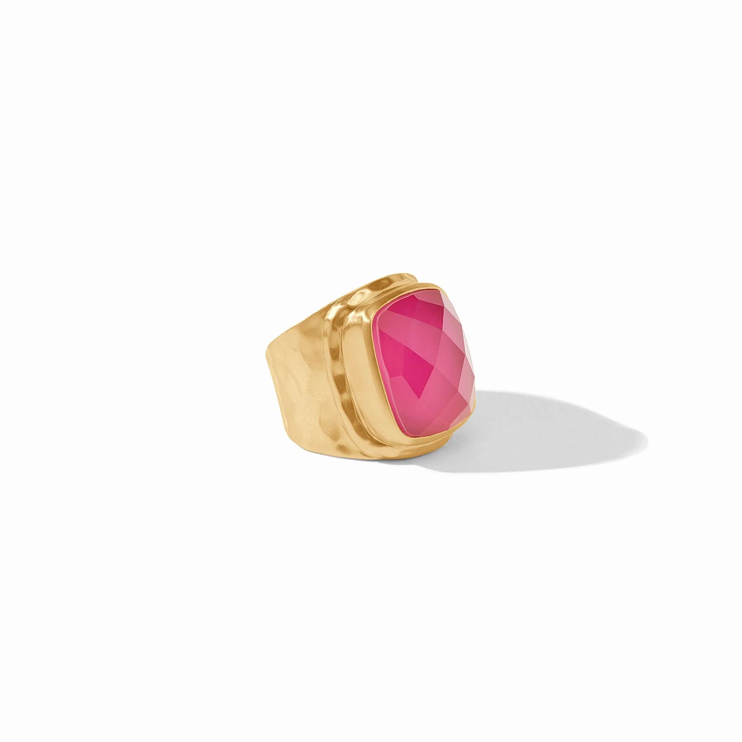 Julie Vos Tudor Statement Ring, Raspberry