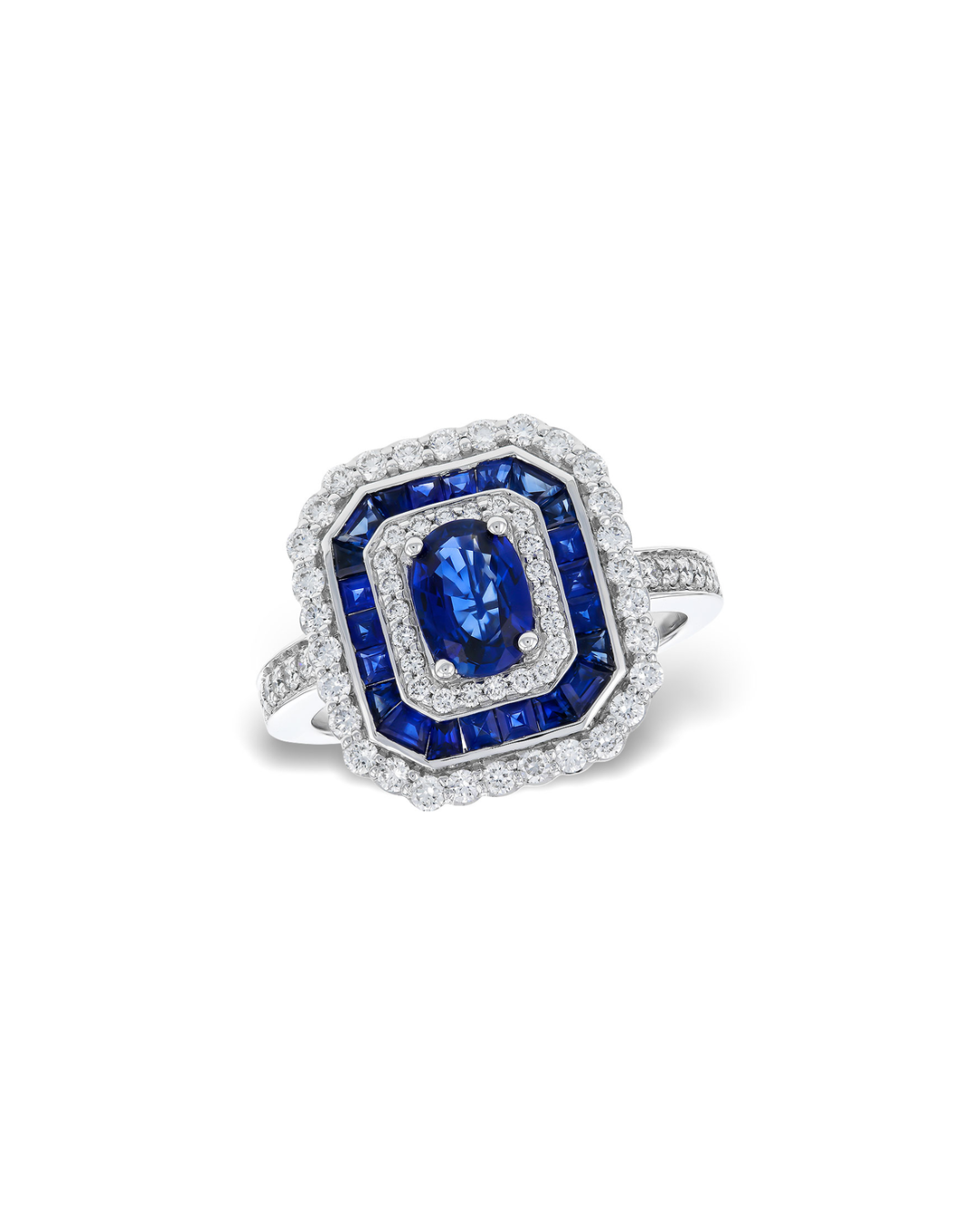 14KW Sapphire and Diamond Ring