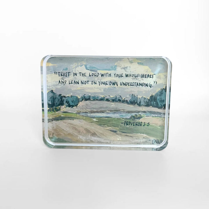 Lauren Dunn Proverbs 3:5 Acrylic Scripture Block