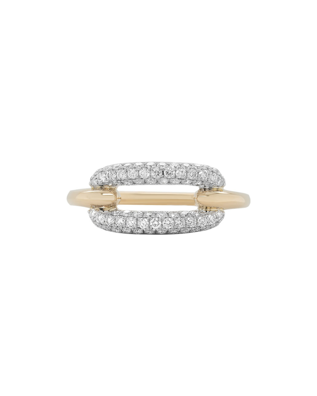 14KYW Diamond Buckle Ring