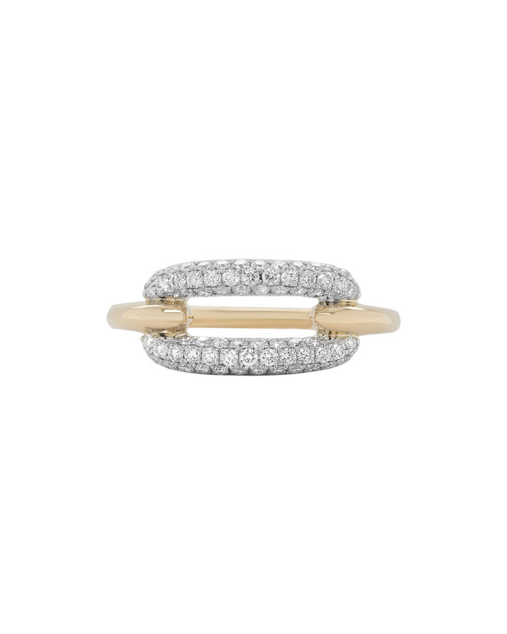 14KYW Diamond Buckle Ring