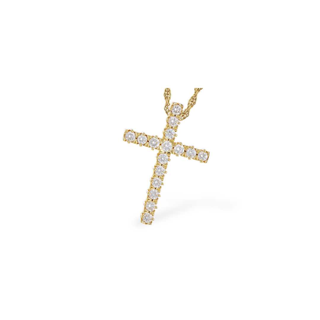 Diamond Cross Necklace, .50 carat