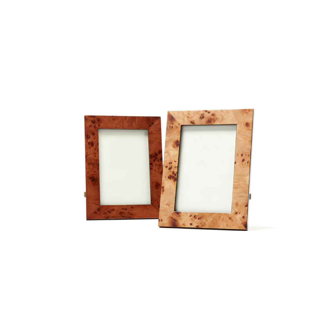 Burled Wood 4" x 6" Photo Frame in Gift Box