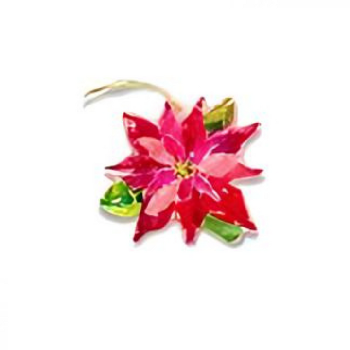 Poinsettia Acrylic Ornament