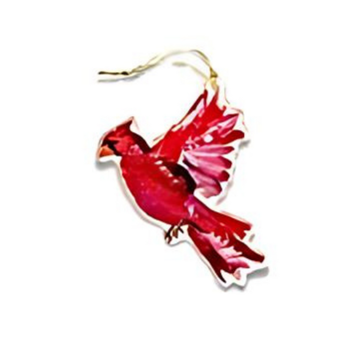 Cardinal In Flight Ornament