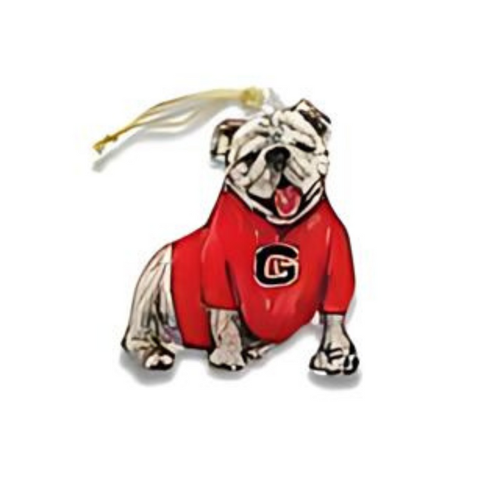 "G" Georgia Bulldog Acrylic Ornament