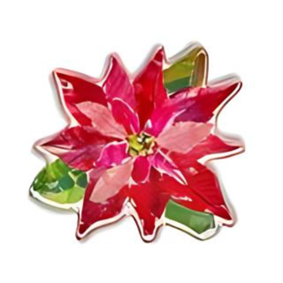 Poinsetta Acrylic Bloom Block