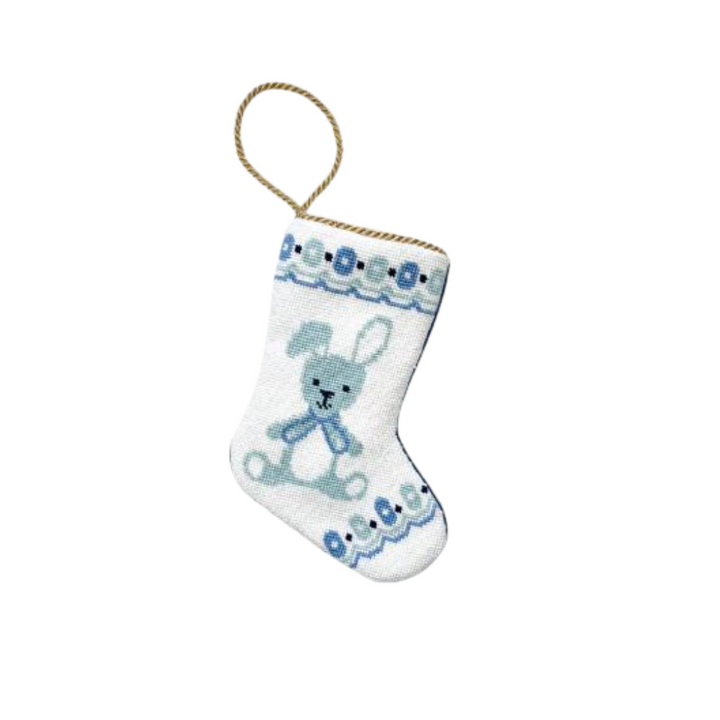 Bauble Stockings Baby Bunny in Blue